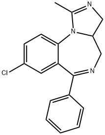 3H-Imidazo[1,5-a][1,4]benzodiazepine, 8-chloro-3a,4-dihydro-1-methyl-6-phenyl- Struktur