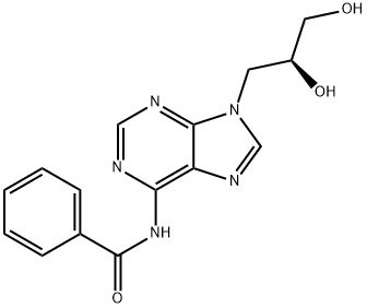 Benzamide, N-[9-[(2S)-2,3-dihydroxypropyl]-9H-purin-6-yl]- Struktur