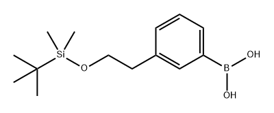 Boronic acid, B-[3-[2-[[(1,1-dimethylethyl)dimethylsilyl]oxy]ethyl]phenyl]- Struktur