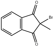 1H-Indene-1,3(2H)-dione, 2-bromo-2-methyl- Struktur