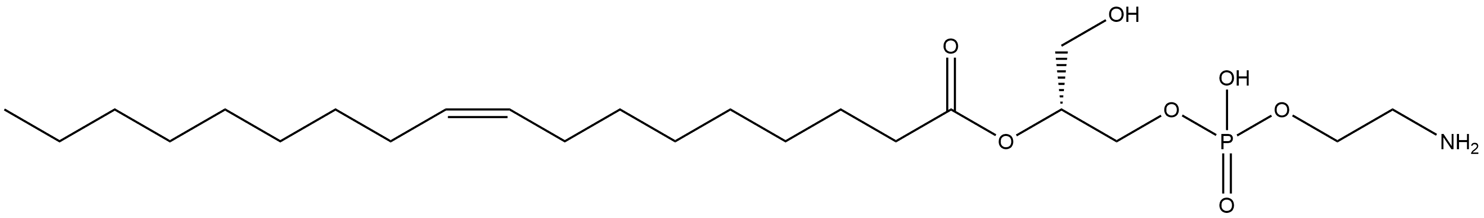 9-Octadecenoic acid (9Z)-, (1R)-2-[[(2-aminoethoxy)hydroxyphosphinyl]oxy]-1-(hydroxymethyl)ethyl ester Struktur