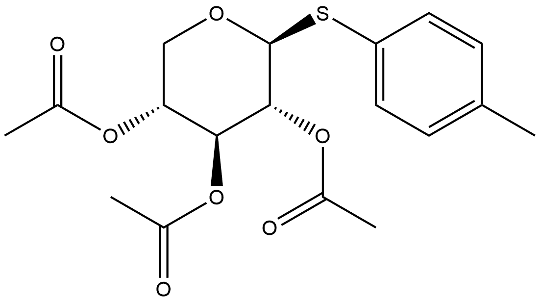 4-Methylphenyl 2,3,4-tri-O-acetyl-1-thio-β-D-xylopyranoside Struktur