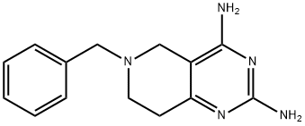 Pyrido[4,3-d]pyrimidine-2,4-diamine, 5,6,7,8-tetrahydro-6-(phenylmethyl)- Struktur