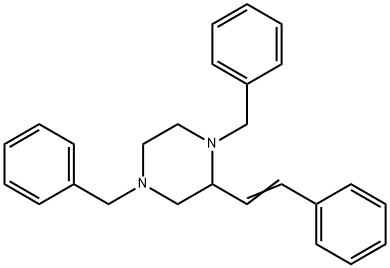 Piperazine, 2-(2-phenylethenyl)-1,4-bis(phenylmethyl)- Struktur