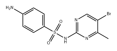 Benzenesulfonamide, 4-amino-N-(5-bromo-4-methyl-2-pyrimidinyl)- Struktur