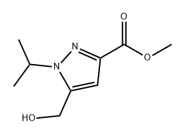 1H-Pyrazole-3-carboxylic acid, 5-(hydroxymethyl)-1-(1-methylethyl)-, methyl ester Struktur