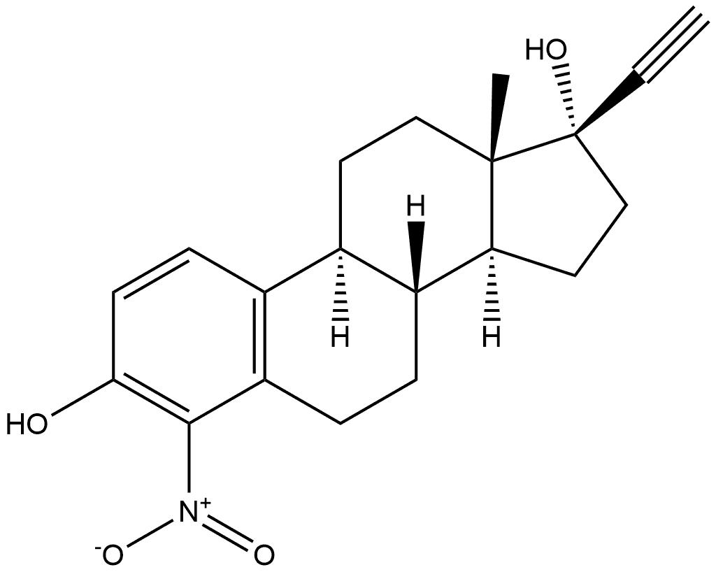 19-Norpregna-1,3,5(10)-trien-20-yne-3,17-diol, 4-nitro-, (17α)-