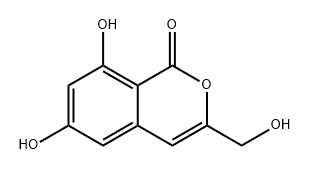 1H-2-Benzopyran-1-one, 6,8-dihydroxy-3-(hydroxymethyl)- Struktur