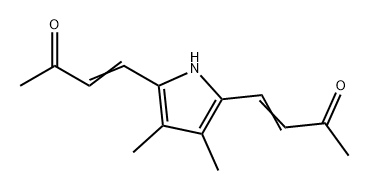 3-Buten-2-one, 4,4'-(3,4-dimethyl-1H-pyrrole-2,5-diyl)bis- Struktur