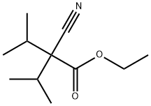 Butanoic acid, 2-cyano-3-methyl-2-(1-methylethyl)-, ethyl ester Struktur