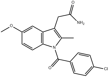 1H-Indole-3-acetamide, 1-(4-chlorobenzoyl)-5-methoxy-2-methyl- Struktur