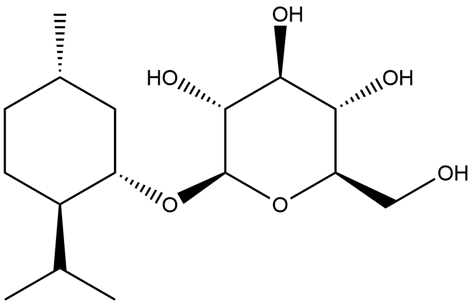 β-D-Glucopyranoside, (1S,2R,5S)-5-methyl-2-(1-methylethyl)cyclohexyl Struktur