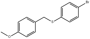 Benzene, 1-bromo-4-[[(4-methoxyphenyl)methyl]thio]- Struktur