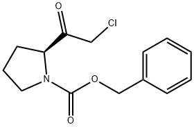 1-Pyrrolidinecarboxylic acid, 2-(chloroacetyl)-, phenylmethyl ester, (S)- (9CI) Struktur