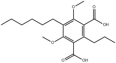 1,3-Benzenedicarboxylic acid, 5-hexyl-4,6-dimethoxy-2-propyl- Struktur