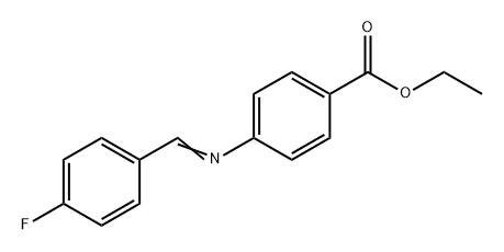 Benzoic acid, 4-[[(4-fluorophenyl)methylene]amino]-, ethyl ester Struktur