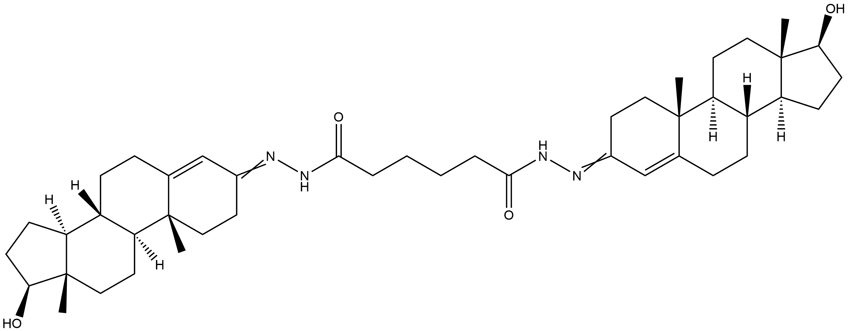 Bis[(17β-hydroxyandrost-4-en-3-ylidene)hydrazide] Adipic Acid Struktur