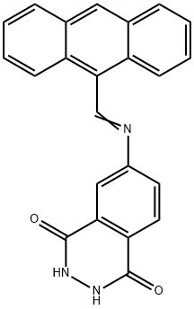 6-((9-Anthrylmethylene)amino)-4-hydroxy-1(2H)-phthalazinone Struktur