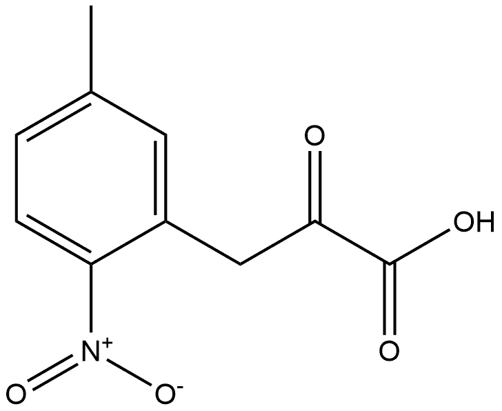 Benzenepropanoic acid, 5-methyl-2-nitro-α-oxo- Struktur