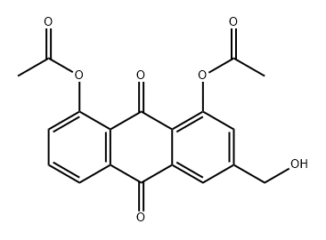 9,10-Anthracenedione, 1,8-bis(acetyloxy)-3-(hydroxymethyl)- Struktur