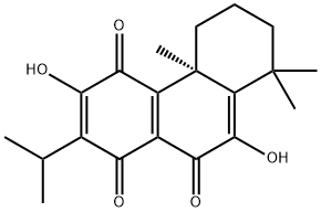 1,4,10(4bH)-Phenanthrenetrione, 5,6,7,8-tetrahydro-3,9-dihydroxy-4b,8,8-trimethyl-2-(1-methylethyl)-, (4bS)- Struktur