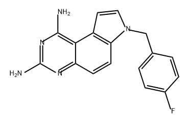 7H-Pyrrolo[3,2-f]quinazoline-1,3-diamine, 7-[(4-fluorophenyl)methyl]- Struktur