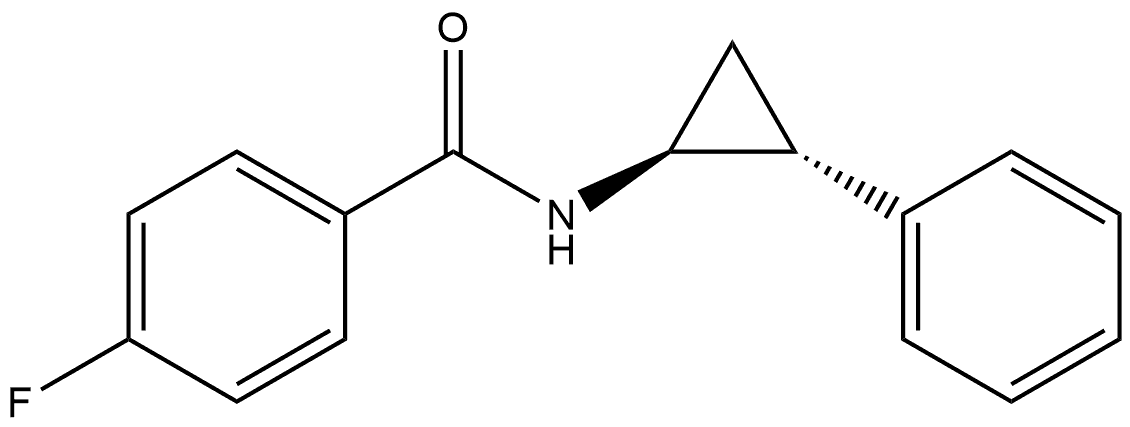 Benzamide, 4-fluoro-N-[(1R,2S)-2-phenylcyclopropyl]-, rel-(-)- (9CI) Struktur