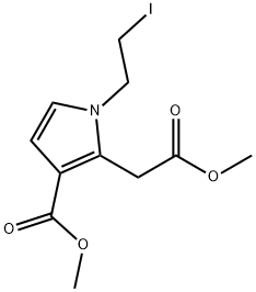 1H-Pyrrole-2-acetic acid, 1-(2-iodoethyl)-3-(methoxycarbonyl)-, methyl ester