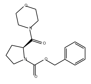 1-Pyrrolidinecarboxylic acid, 2-(4-morpholinylcarbonyl)-, phenylmethyl ester, (2S)- Struktur