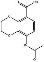 1,4-Benzodioxin-5-carboxylic acid, 8-(acetylamino)-2,3-dihydro- Struktur