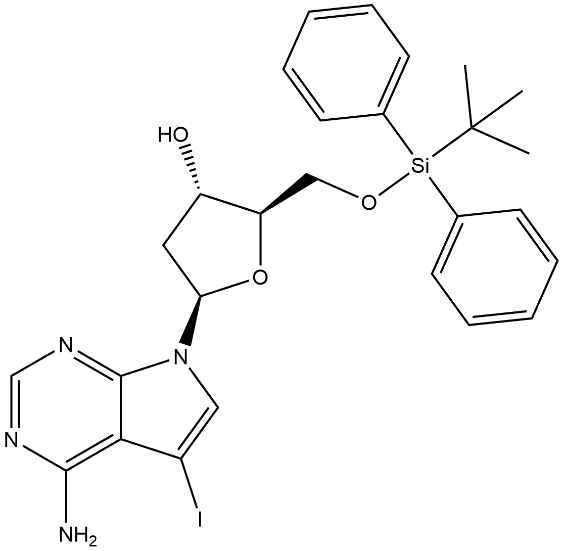 7-Deaza-2'-deoxy-5'-O-TBDPS-7-iodoadenosine Struktur