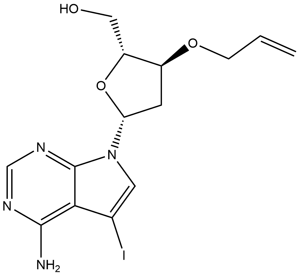 3'-O-ALLYL-7-DEAZA-2'-DEOXY-7-IODOADENOSINE Struktur