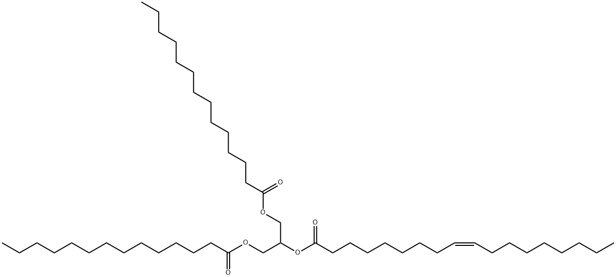 1,3-Dimyristoyl-2-Oleoyl-rac-glycerol Struktur