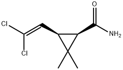 Cyclopropanecarboxamide, 3-(2,2-dichloroethenyl)-2,2-dimethyl-, cis- (9CI) Struktur