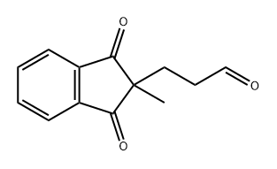 1H-Indene-2-propanal, 2,3-dihydro-2-methyl-1,3-dioxo- Struktur