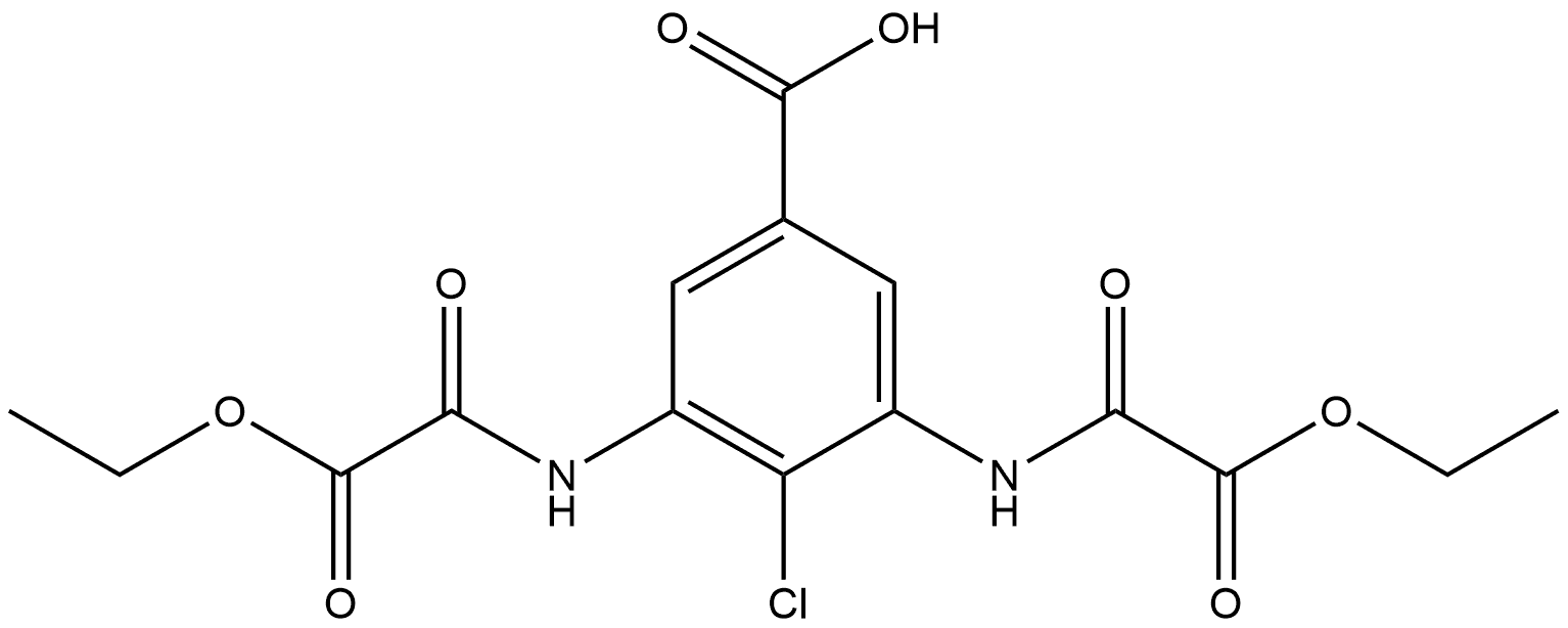 4-Chloro-3,5-bis[(2-ethoxy-2-oxoacetyl)amino]benzoic acid Struktur