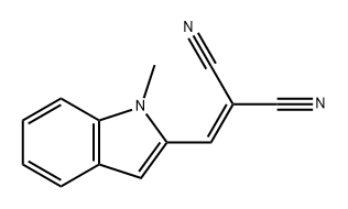 Propanedinitrile, 2-[(1-methyl-1H-indol-2-yl)methylene]- Struktur