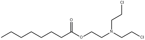 Octanoic acid 2-[bis(2-chloroethyl)amino]ethyl ester Struktur