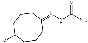 Hydrazinecarboxamide, 2-(5-hydroxycyclooctylidene)- Struktur