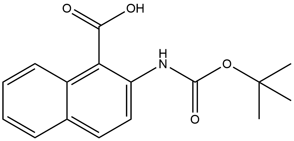 2-[[(1,1-Dimethylethoxy)carbonyl]amino]-1-naphthalenecarboxylic acid Struktur