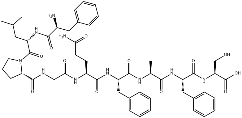 L-Serine, L-phenylalanyl-L-leucyl-L-prolylglycyl-L-glutaminyl-L-phenylalanyl-L-alanyl-L-phenylalanyl- Struktur