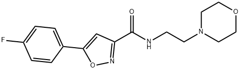 3-Isoxazolecarboxamide, 5-(4-fluorophenyl)-N-[2-(4-morpholinyl)ethyl]- Struktur