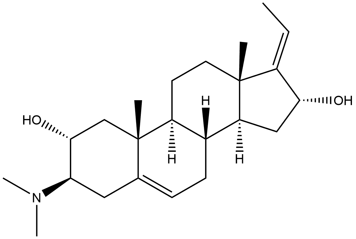 3β-(Dimethylamino)pregna-5,17(20)-diene-2α,16α-diol Struktur