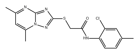 Acetamide, N-(2-chloro-4-methylphenyl)-2-[(5,7-dimethyl[1,2,4]triazolo[1,5-a]pyrimidin-2-yl)thio]- Struktur