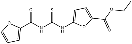 Ethyl 5-(3-(furan-2-carbonyl)thioureido)furan-2-carboxylate Struktur