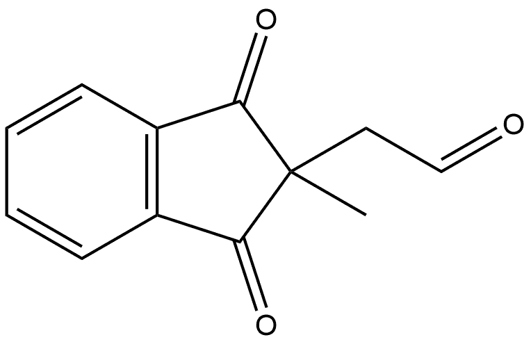 2,3-Dihydro-2-methyl-1,3-dioxo-1H-indene-2-acetaldehyde Struktur