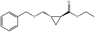 Cyclopropanecarboxylic acid, 2-[(phenylmethoxy)methyl]-, ethyl ester, (1S,2S)- Struktur