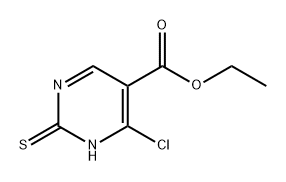 5-Pyrimidinecarboxylic acid, 6-chloro-1,2-dihydro-2-thioxo-, ethyl ester Struktur