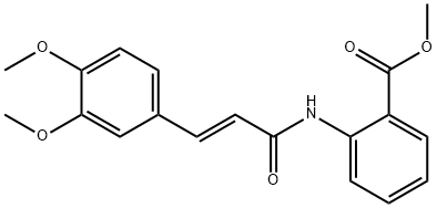 Benzoic acid, 2-[[(2E)-3-(3,4-dimethoxyphenyl)-1-oxo-2-propen-1-yl]amino]-, methyl ester Struktur