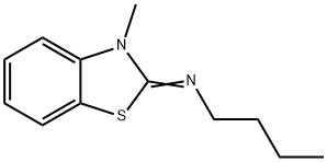 1-Butanamine, N-(3-methyl-2(3H)-benzothiazolylidene)- Struktur